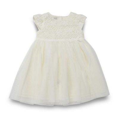 Designer babies cream lace party dress